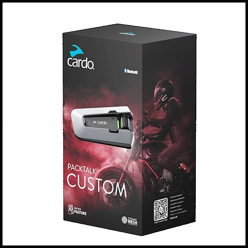 CARDO Packtalk CUSTOM Bluetooth Headset - The Upgradable Mesh Communicator