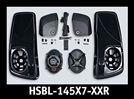 J&M Saddlebag-Lid Kit w/ROKKER XXR 5X7 Speakers & Wiring Harness for 2014-23 Harley Baggers