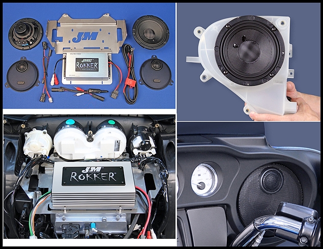 J&M ROKKER Stage 6 Audio Kit 400w Amp/6.71" Fairing Speakers for 2014-23 Harley StreetGlide/Ultra