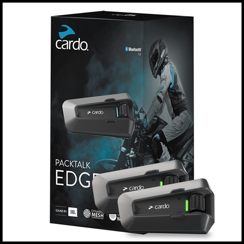 CARDO Packtalk EDGE DUO Bluetooth Headsets - World's best communicator for up to 15 riders.