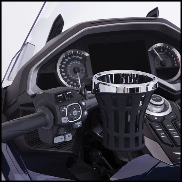 GOLDSTRIKE - LEFT SIDE BIG ASS DRINK HOLDER W/ MOUNT FOR GOLD WING DCT MODELS