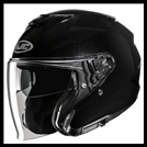 HJC i31 OPEN-FACE HELMET WITH FACE-SHIELD, & SUNSHIELD VISOR SYSTEM - BLACK