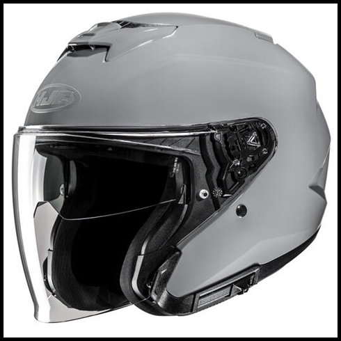 HJC i31 OPEN-FACE HELMET WITH FACE-SHIELD, & SUNSHIELD VISOR SYSTEM - NARDO GREY