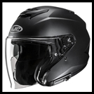 HJC i31 OPEN-FACE HELMET WITH FACE-SHIELD, & SUNSHIELD VISOR SYSTEM - SEMI FLAT BLACK