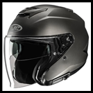 HJC i31 OPEN-FACE HELMET WITH FACE-SHIELD, & SUNSHIELD VISOR SYSTEM - SEMI FLAT TITANIUM