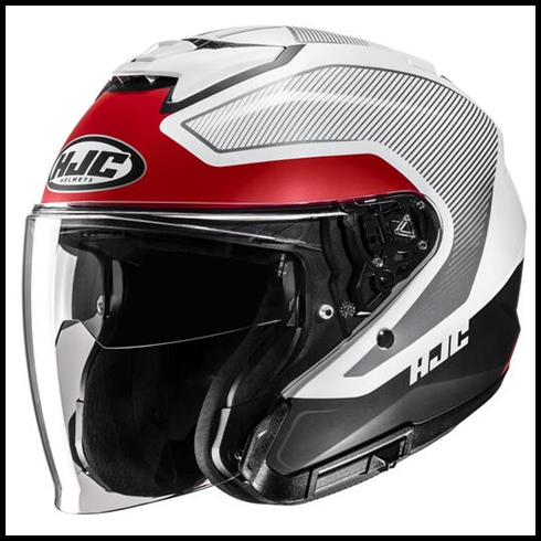 HJC i31 OPEN-FACE HELMET WITH FACE-SHIELD, & SUNSHIELD VISOR SYSTEM - TEVIS MC-1SF GRAPHIC