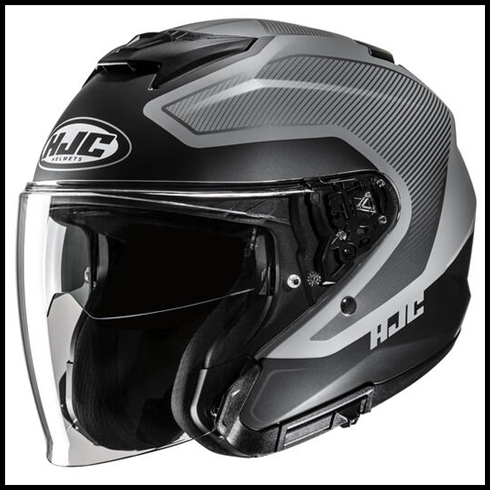 HJC i31 OPEN-FACE HELMET WITH FACE-SHIELD, & SUNSHIELD VISOR SYSTEM - TEVIS MC-5SF GRAPHIC