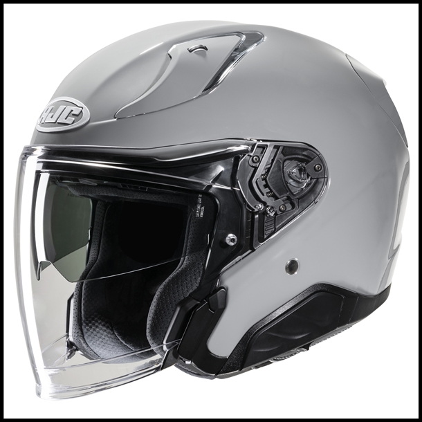 HJC RPHA-31 PREMIUM OPEN-FACE HELMET WITH FACE-SHIELD & SUNSHIELD VISOR SYSTEM - NARDO GREY