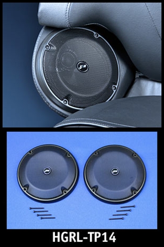 J&M Rear Trunk-Pod Speaker Grill-set 2014-23 Harley Ultra/Ultra Ltd/Tri-Glide