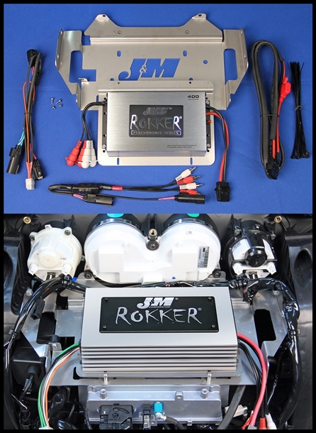 JMC ROKKER Stage6 400w 4-ch Amp kit 2014-2023 Harley StreetGlide w-Rear/Lower Spkrs