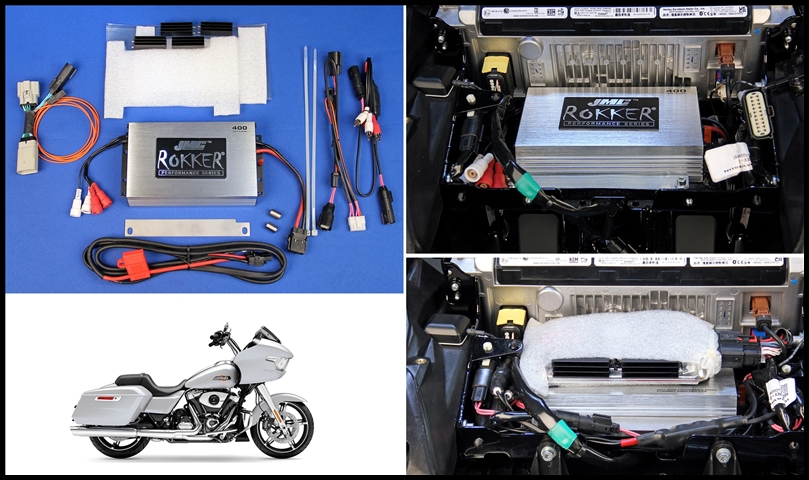 JMC ROKKER Stage6 400w 2-ch Amp kit for 2024 Harley RoadGlide - **Special Mounting Note**