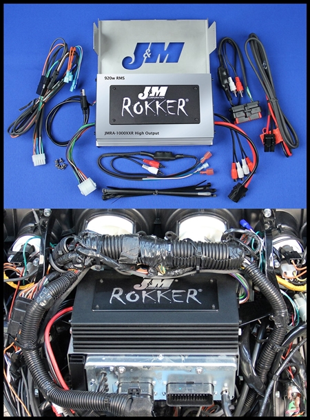 JMC ROKKER XXR 1000w 4-CH Amp Kit for 98-13 Harley StreetGlide w/Rear or Lwr Spkrs