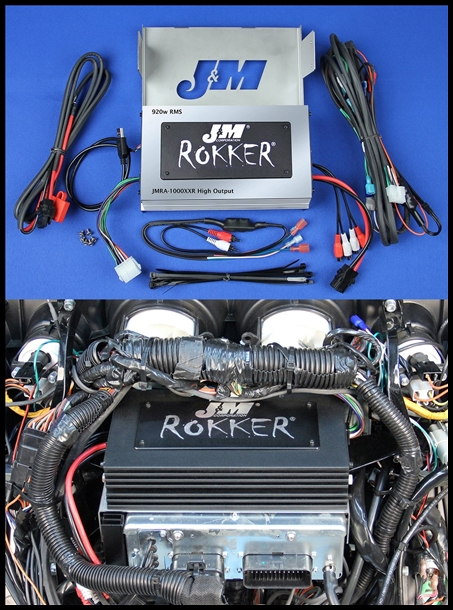 JMC ROKKER XXR 1000w 4-CH Amplifier Kit for 2006-2013 Harley Ultra or Ultra Ltd.