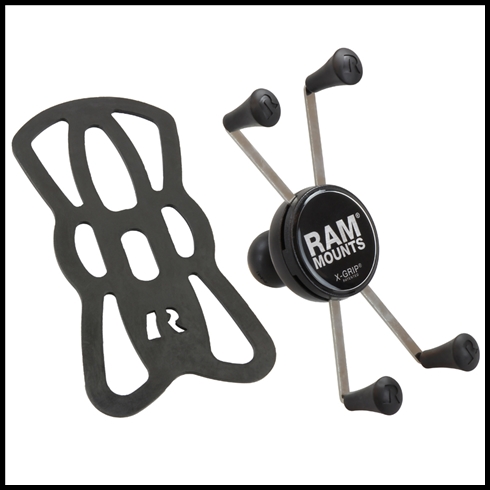 RAM-HOL-UN10BU Universal Spring-Loaded Large X-Grip Phone/Phablet Holder with 1" Ball