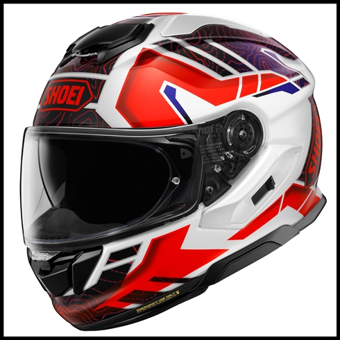 SHOEI GT-AIR 3 FULL-FACE HELMET WITH SUN SHIELD VISOR SYSTEM - HIKE TC-10 GRAPHIC (GLOSS)