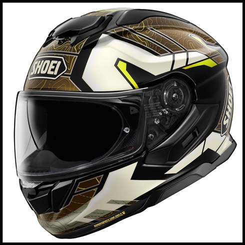 SHOEI GT-AIR 3 FULL-FACE HELMET WITH SUN SHIELD VISOR SYSTEM - HIKE TC-11 GRAPHIC (GLOSS)