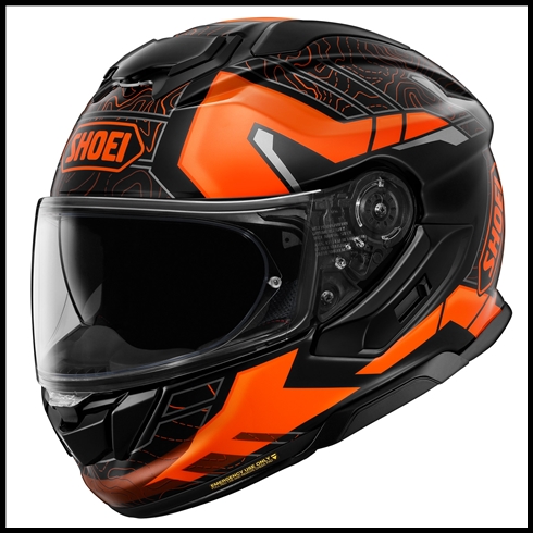 SHOEI GT-AIR 3 FULL-FACE HELMET WITH SUN SHIELD VISOR SYSTEM - HIKE TC-8 GRAPHIC (GLOSS)