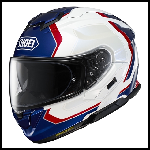 SHOEI GT-AIR 3 FULL-FACE HELMET WITH SUN SHIELD VISOR SYSTEM - REALM TC-10 GRAPHIC (GLOSS)