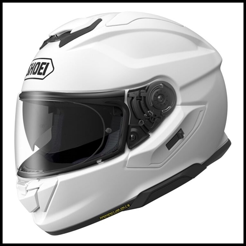 SHOEI GT-AIR 3 FULL-FACE HELMET WITH SUN SHIELD VISOR SYSTEM - WHITE