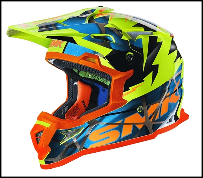 SMK ALLTERRA OFF-ROAD FULL-FACE HELMET - FULMINE GRAPHIC - GL457