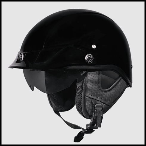 SMK PATRIOT HALF HELMET - GLOSS BLACK