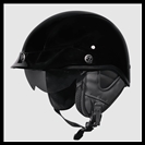 SMK PATRIOT HALF HELMET - GLOSS BLACK