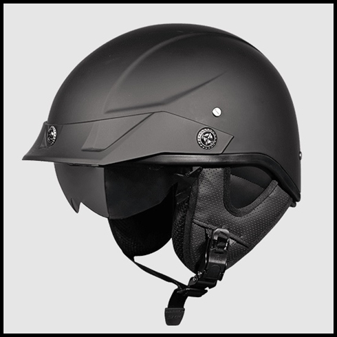 SMK PATRIOT HALF HELMET - MATTE BLACK