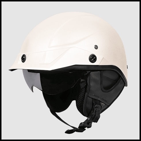 SMK PATRIOT HALF HELMET - GLOSS PEARL WHITE