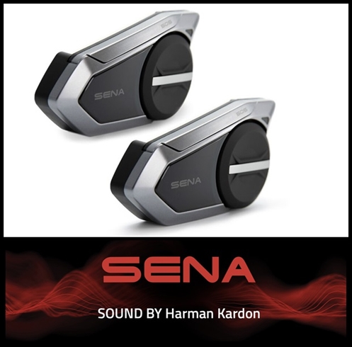 Sena 50S Motorcycle Jog Dial Communication Bluetooth Headset w/Sound by  Harman Kardon Integrated Mesh Intercom System Premium Microphone &  Speakers