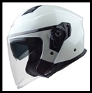 VEGA MAGNA OPEN FACE TOURING HELMET WITH FACE SHIELD AND DROP-DOWN SUNSHIELD - PEARL WHITE
